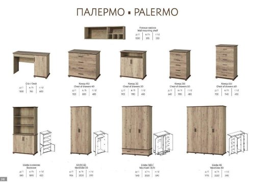 Шкаф книжный Палермо  С М